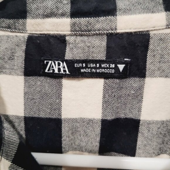 Zara Buffalo Plaid oversized button up - Picture 4 of 8